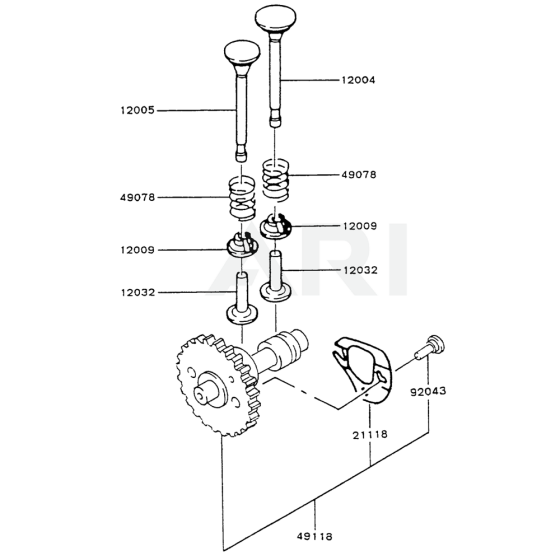 Valve / Camshaft for Kawasaki FA130D Engine