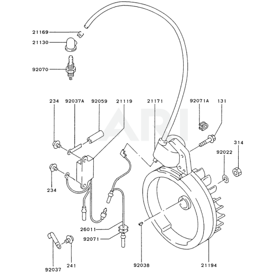 Electric Equipment for Kawasaki FA130D Engine