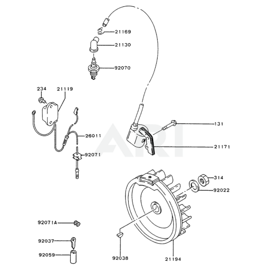 Electric Equipment for Kawasaki FA210D Engine