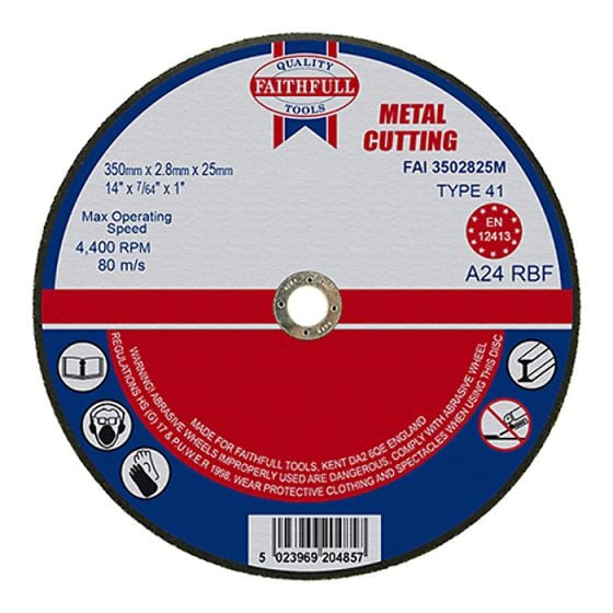 Cut Off Disc for Metal 350 x 2.8 x 25mm by Faithfull