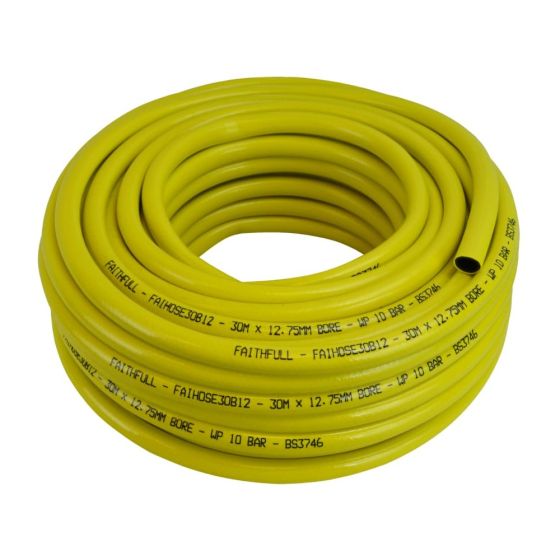 Heavy-Duty Reinforced Builder's Hose 30m 12.5mm (1/2in) - 19mm (3/4in) Diameter