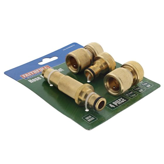 Brass Nozzle & Fittings 4 Piece Kit 12.5mm (1/2in)