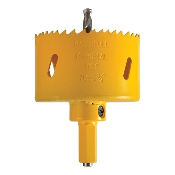 Soffit Cutter Holesaw 70mm One Piece by Faithfull