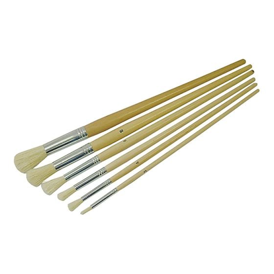 Round Fitch Brush Set of 6 2, 4, 6, 8, 10 & 12mm by Faithfull - 75Q0191