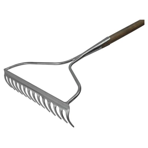 Prestige Stainless Steel Garden Rake Ash Handle