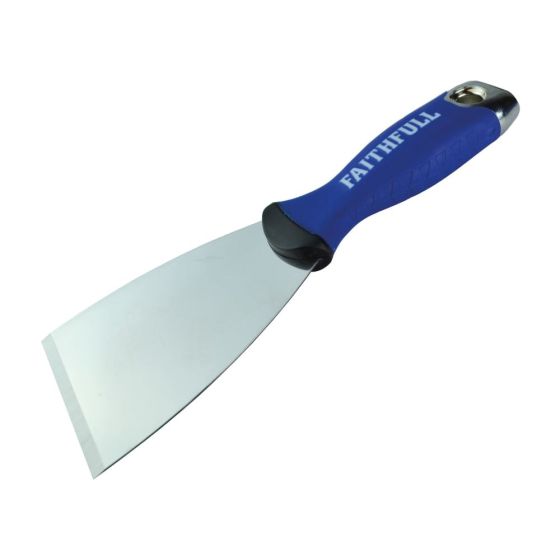 Soft Grip Stripping Knife 100mm stainless steel blade soft grip handle