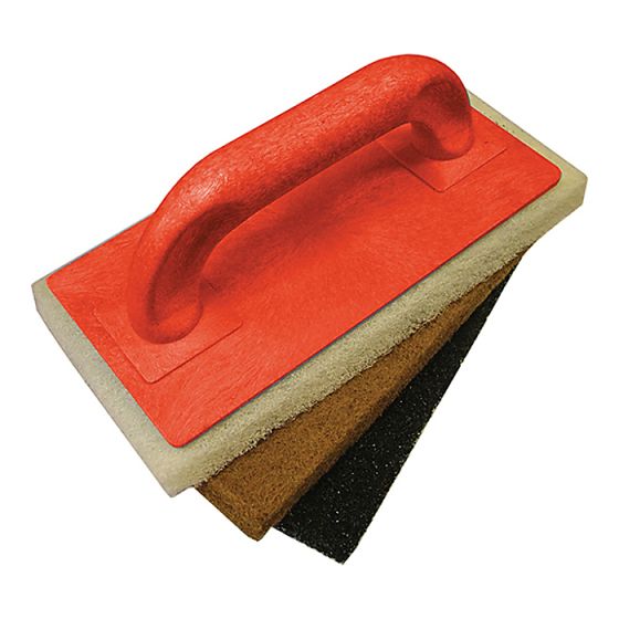 Scouring Pad Holder + Fine Medium & Coarse Pads by Faithfull - 63030340