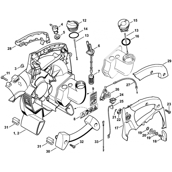 Fan Housing for Stihl SH85