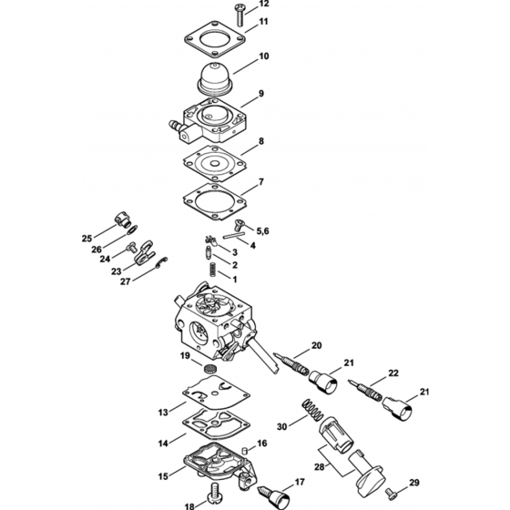 Carburetor C1M-S208, C1M-S146 Assembly for Stihl FC 56 Lawn Edger