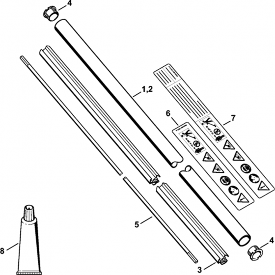 Drive Tube Assembly for Stihl FC110 Lawn Edger