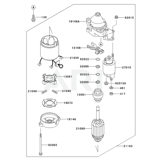 Starter for Kawasaki FC400V Engine