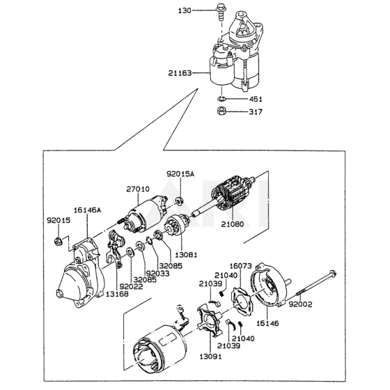 Starter for Kawasaki FC420V Engine