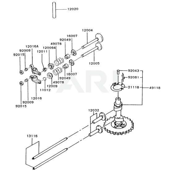 Valve / Camshaft for Kawasaki FC420V Engine