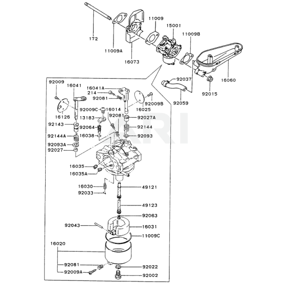 Carburetor for Kawasaki FC420V Engine