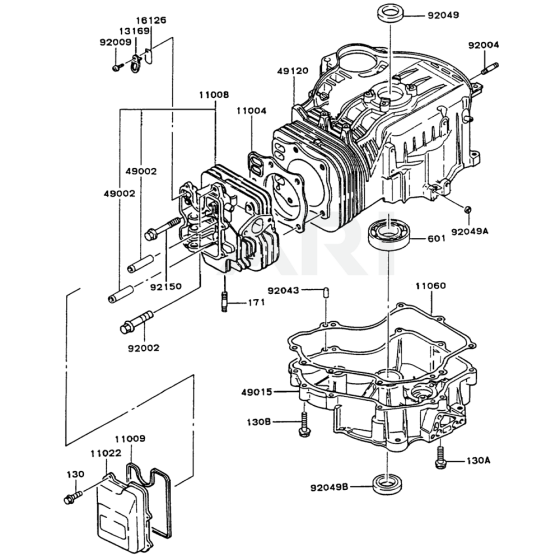 Cylinder / Crankcase for Kawasaki FC540V Engine