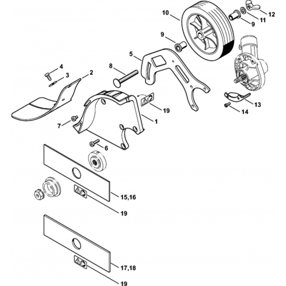 Deflector Assembly for Stihl FC 70 / 70C Lawn Edger