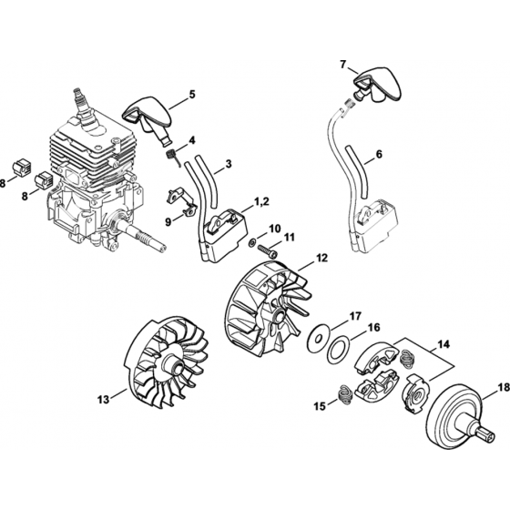 Ignition System, Clutch Assembly for Stihl FC 70 / 70C Lawn Edger