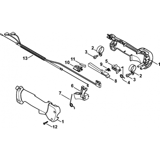 Handle Assembly for Stihl FC 75 Lawn Edger