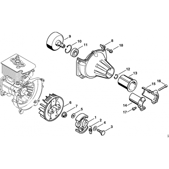 Clutch Assembly for Stihl FC 83 Lawn Edger