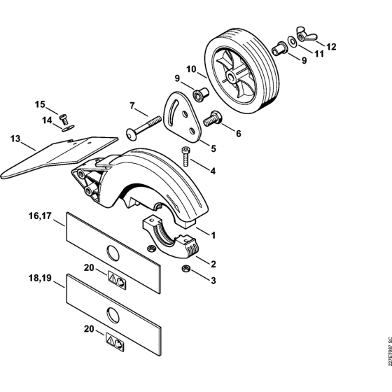 FCB-KM Deflector (50.2014) for Stihl KombiTool