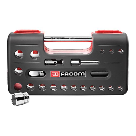 SL.DBOX1 6 Point Socket Set 1/2in Drive 21 Piece by Facom - SL.DBOX1