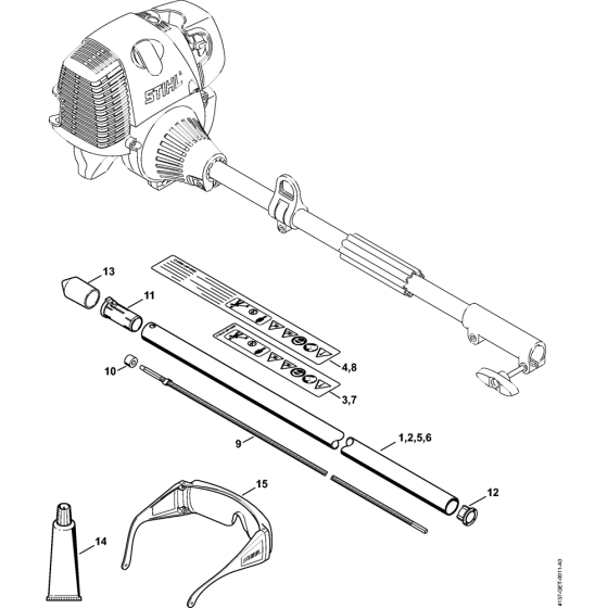 FCS-KM Drive tube assembly for Stihl KombiTool