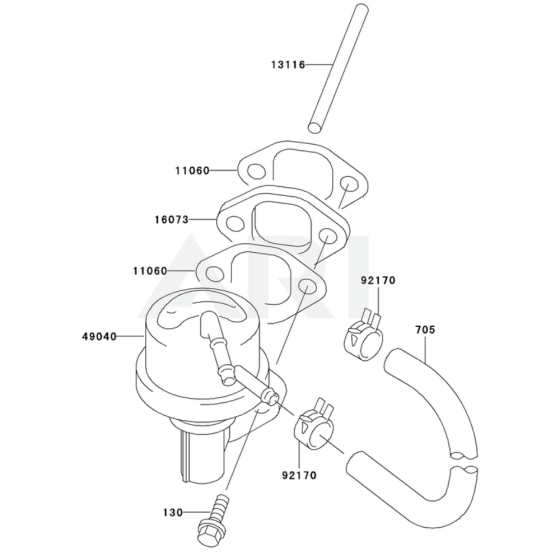 Fuel Tank / Fuel Valve for Kawasaki FD440V Engine