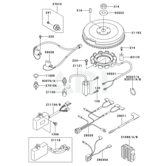 Electric Equipment for Kawasaki FD501V Engine