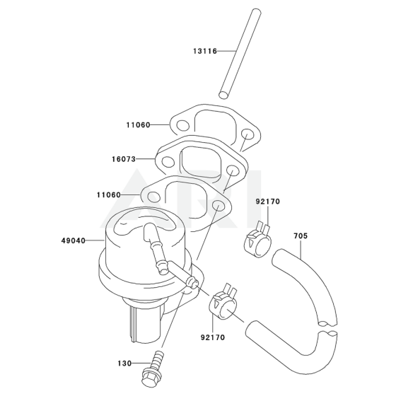 Fuel Tank / Fuel Valve for Kawasaki FD501V Engine