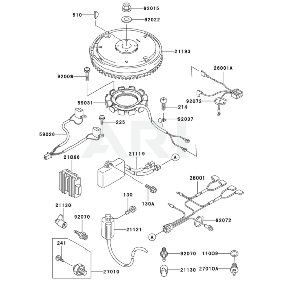 Electric Equipment for Kawasaki FD590V Engine