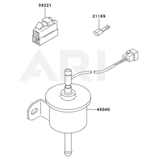 Fuel Tank / Fuel Valve for Kawasaki FD620D Engine