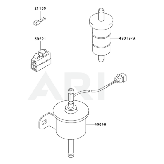 Fuel Tank / Fuel Valve for Kawasaki FD661D Engine