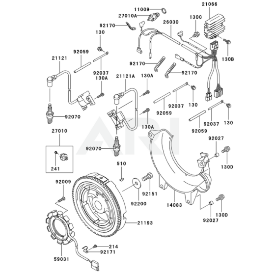 Electric Equipment for Kawasaki FD671D Engine