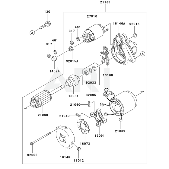 Starter for Kawasaki FD711D Engine