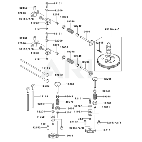 Valve / Camshaft for Kawasaki FD731V Engine