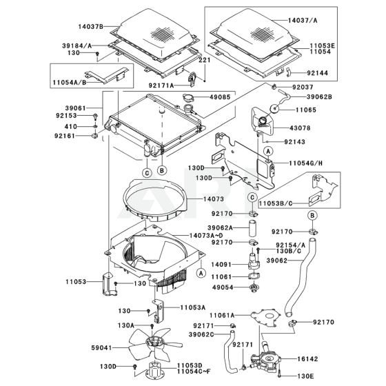 Cooling Equipment for Kawasaki FD731V Engine