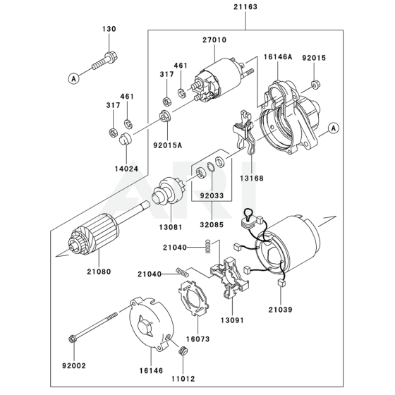 Starter for Kawasaki FD750D Engine