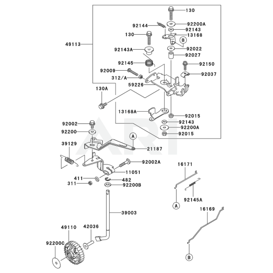 Control Equipment for Kawasaki FD750D Engine