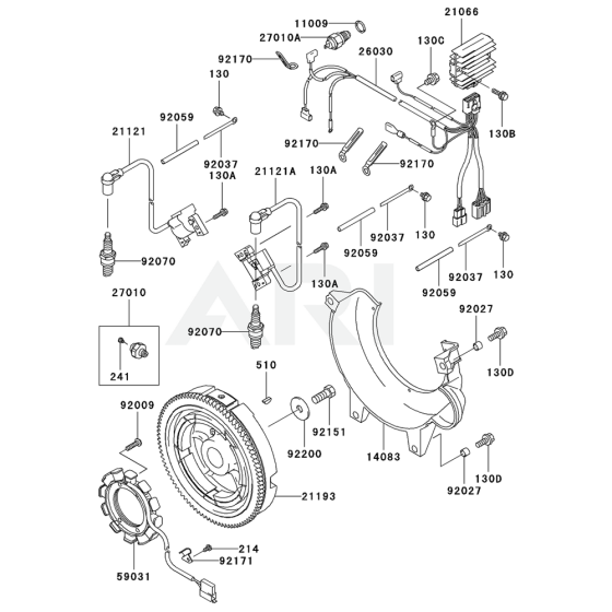 Electric Equipment for Kawasaki FD750D Engine