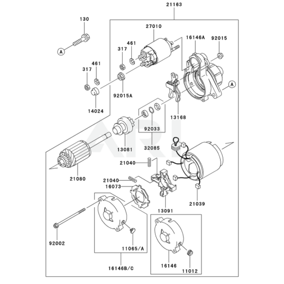 Starter for Kawasaki FD791D Engine