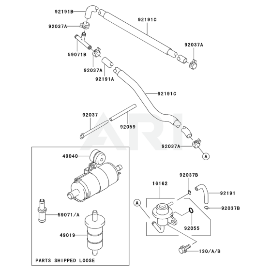 Fuel Tank / Fuel Valve for Kawasaki FD791D Engine