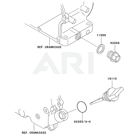 Lubrication Equipment for Kawasaki FE120G Engines