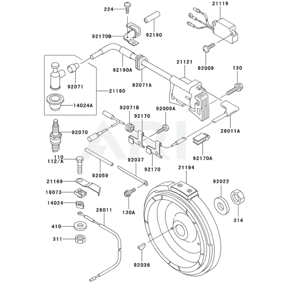 Electric Equipment for Kawasaki FE250D Engines