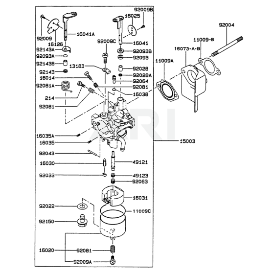 Carburettor for Kawasaki FE290D Engines