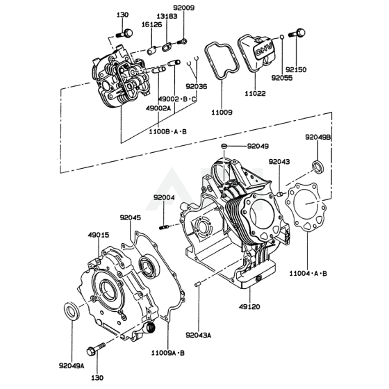 Cylinder / Crankcase for Kawasaki FE290D Engines