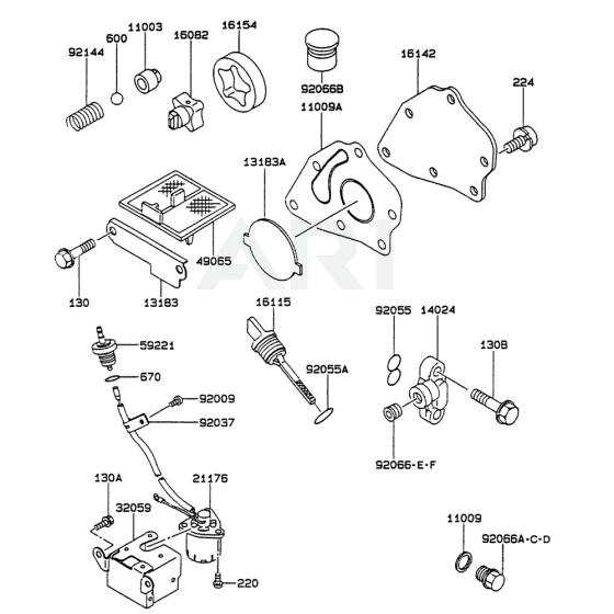 Lubrication Equipment for Kawasaki FE290D Engines