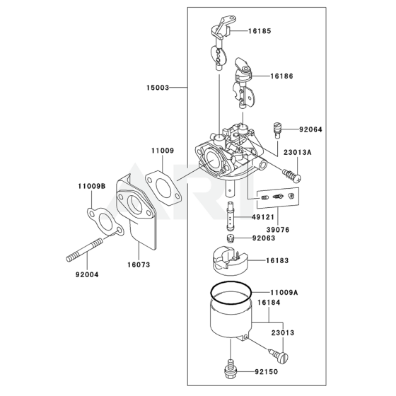 Carburettor for Kawasaki FE400D Engines