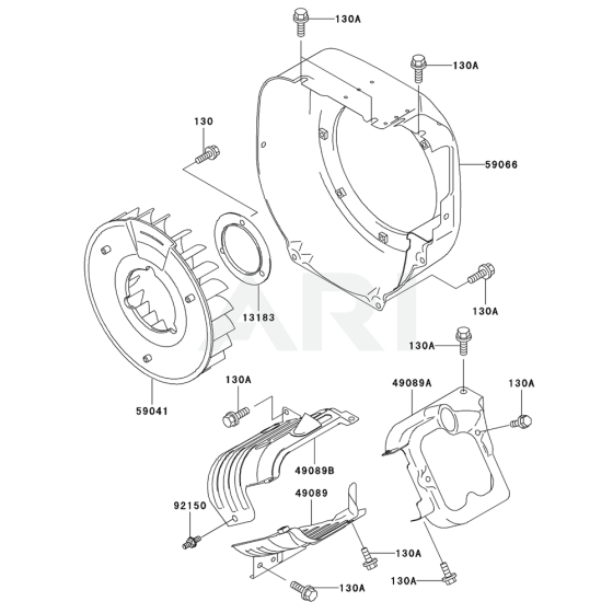 Cooling Equipment for Kawasaki FE400D Engines