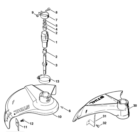 Stihl FE55 Bearing Housing Assembly