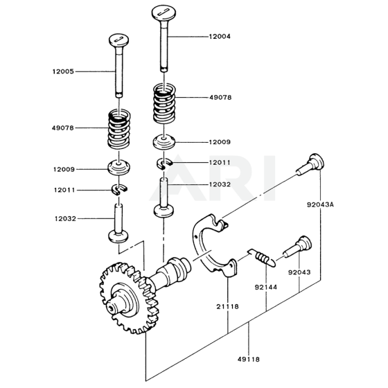 Valve / Camshaft for Kawasaki FG150D Engine